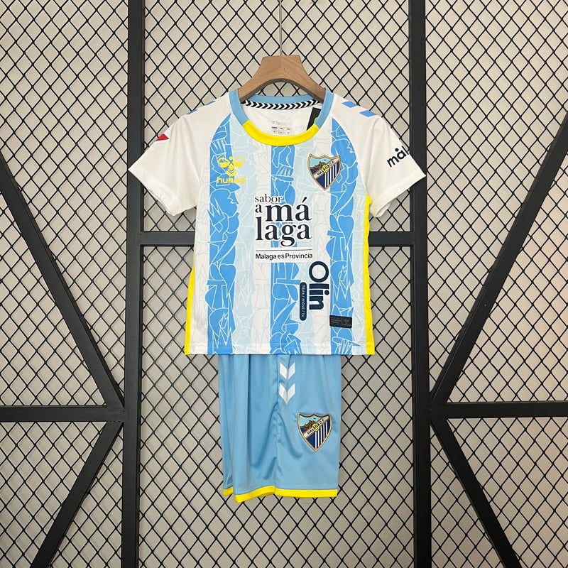 Camisa e Pantalon Corto Niño Málaga Home 24/25