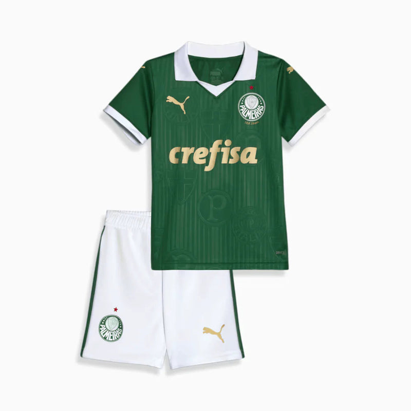 Camiseta y Pantalon Corto para Niño Palmeiras Home 24/25