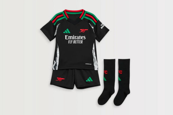 Camisa y Pantalones Cortos para Niños Arsenal Away 24/25 Con Medias