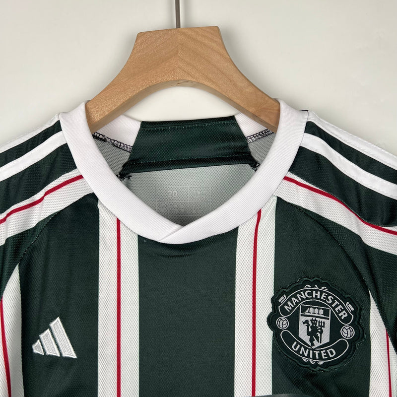 Camiseta y Pantalones Cortos para Niño Manchester United Third 23/24