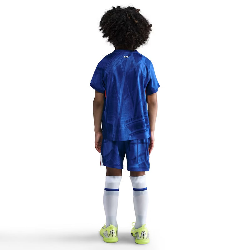 Camisa y Pantalones Cortos para Niños Chelsea Home 25/26-Con Medias