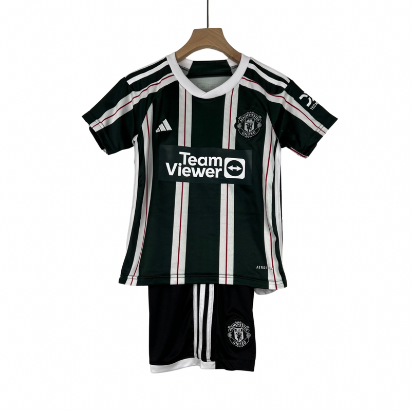 Camiseta y Pantalones Cortos para Niño Manchester United Third 23/24