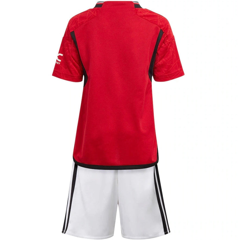 Camiseta y Pantalones Cortos para Niño Manchester United Home 23/24