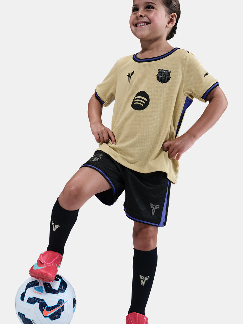 Camisa e Pantalones Cortos para Niño FC Barcelona Away 25/26