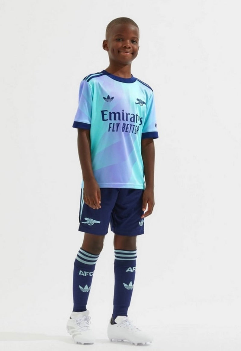 Camisa y Pantalones Cortos para Niños Arsenal Third 24/25 Con Medias