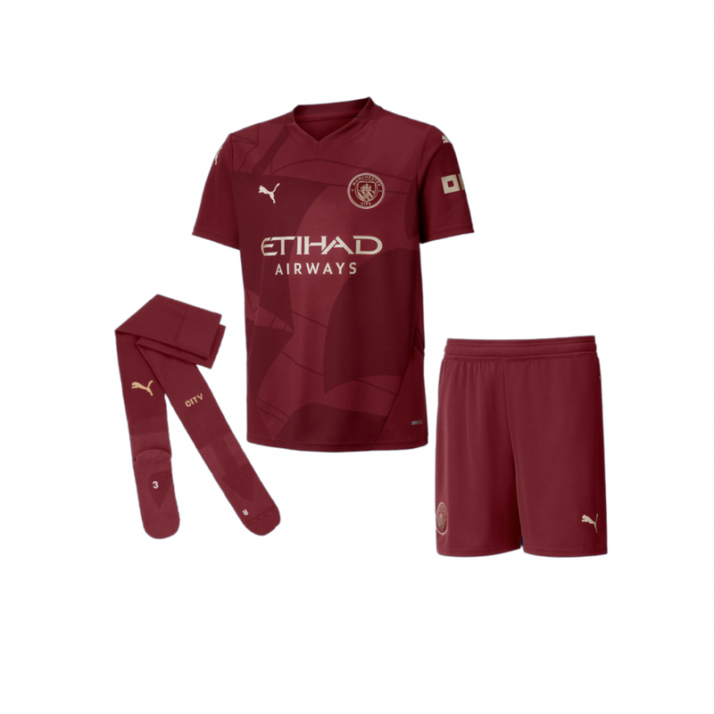 Camisa e Pantalones Cortos para Niños Manchester City Third 24/25 - Con Medias