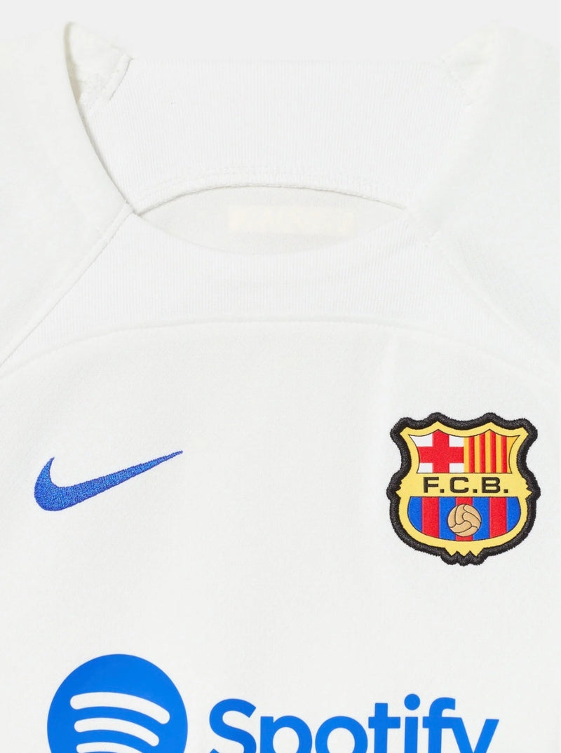 Camisa e Pantalones Cortos para Niño FC Barcelona Away 23/24 Blanco