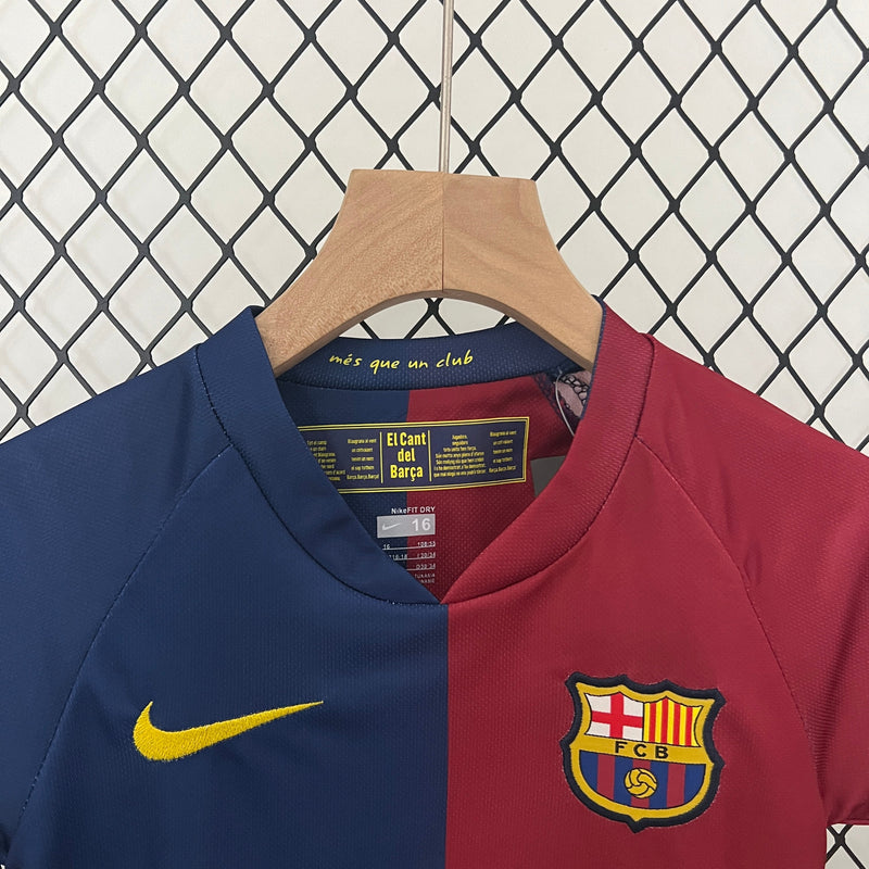 Camiseta y Pantalón Corto Niño FC Barcelona Home Retro 08/09