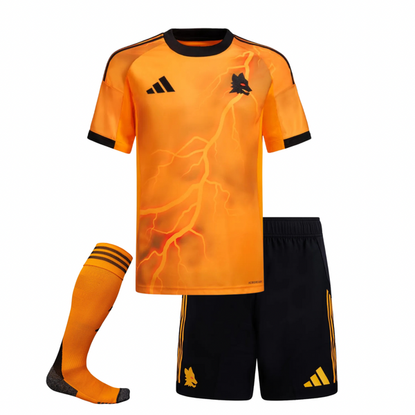 Camisa y Pantalones Cortos para Niños Roma Away 25/26 - Con medias