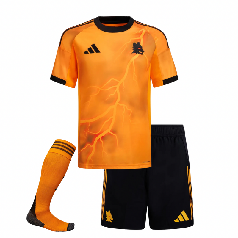 Camisa y Pantalones Cortos para Niños Roma Away 25/26 - Con medias