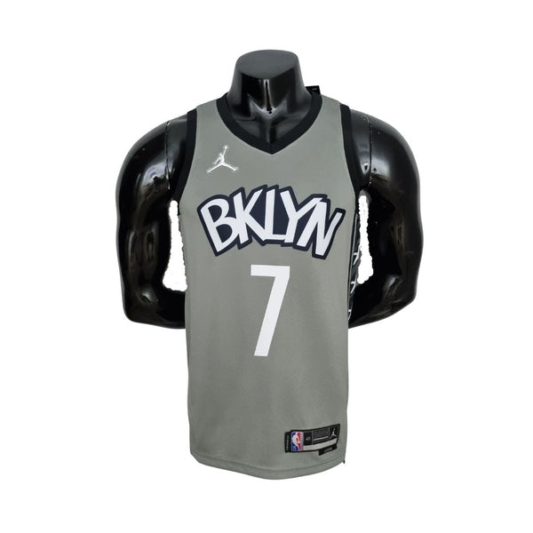 Camiseta NBA 75 Aniversario Durant #7 Brooklyn Nets City Edition Gris