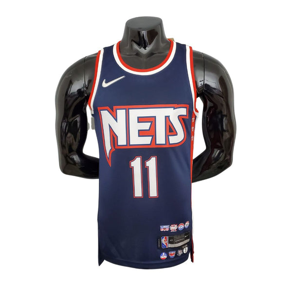 Camiseta NBA Azul Real 2022 75 Aniversario Irving #11 Brooklyn Nets City Edition