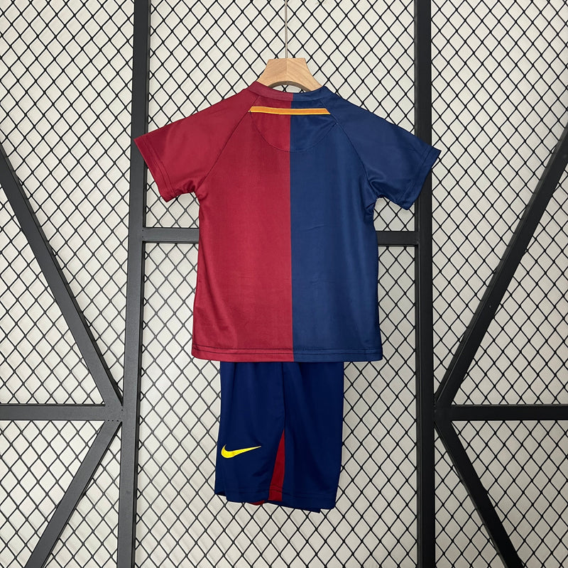 Camiseta y Pantalón Corto Niño FC Barcelona Home Retro 08/09