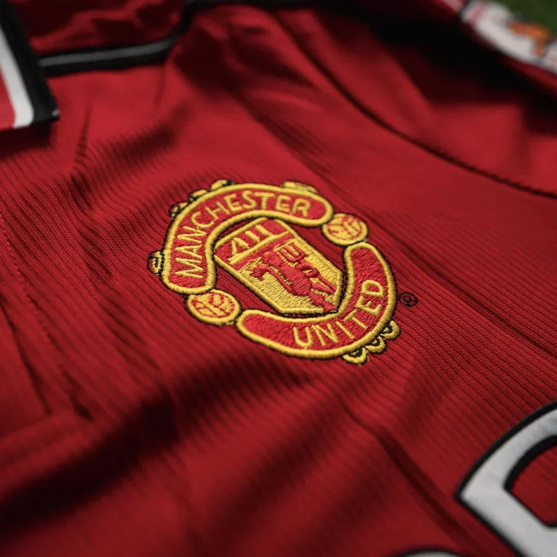 Camiseta retro Manchester United Home  manga larga 98/99 - Con Patch