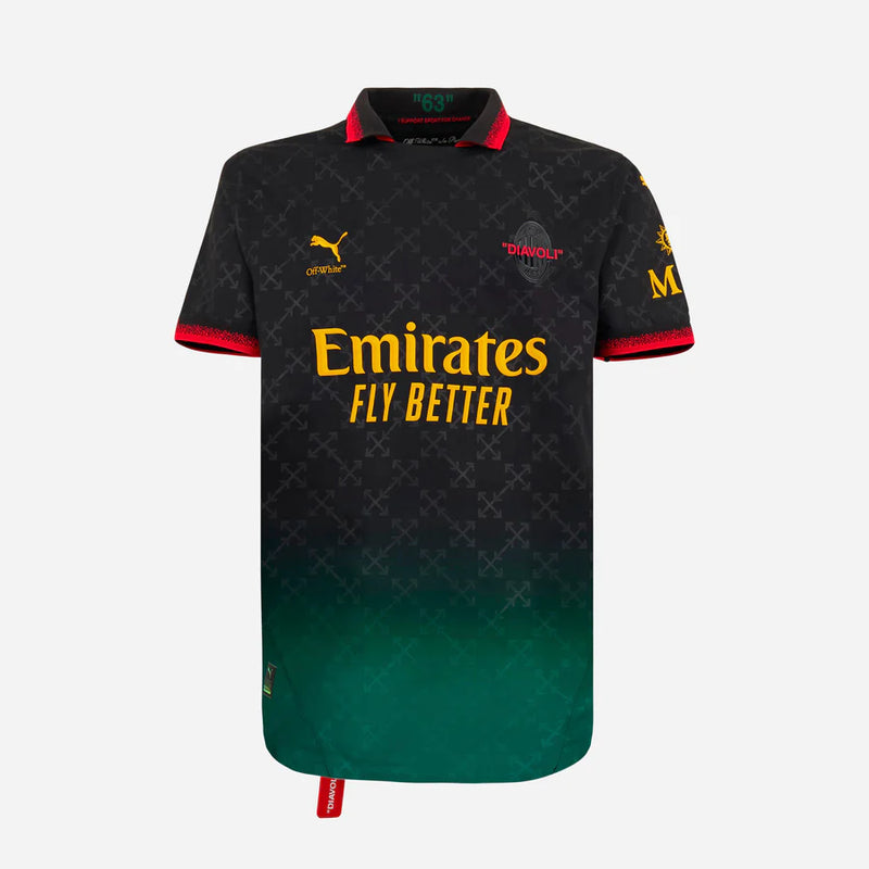 Camiseta BLACK AUTHENTIC PUMA X AC MILAN X OFF-WHITE 24/25 Jugador