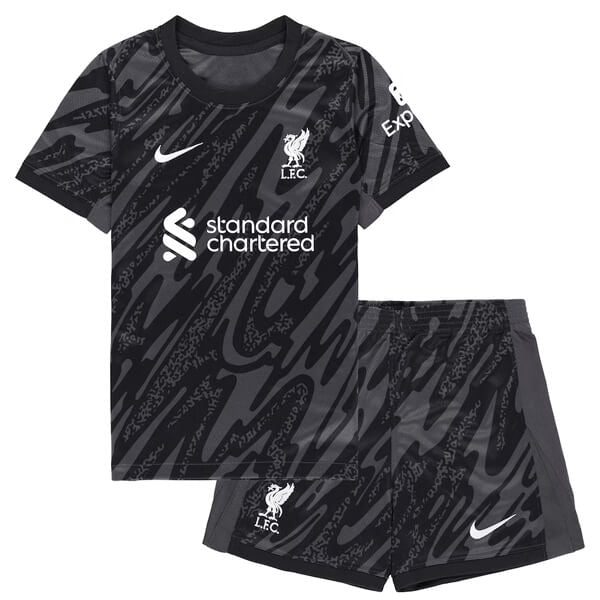 Camiseta y Pantalones Cortos para niños Liverpool Portero 24/25