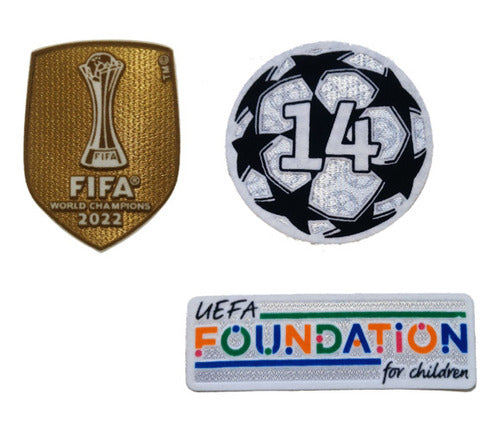 REAL MADRID CHAMPIONS LEAGUE PATCH SET 22/23