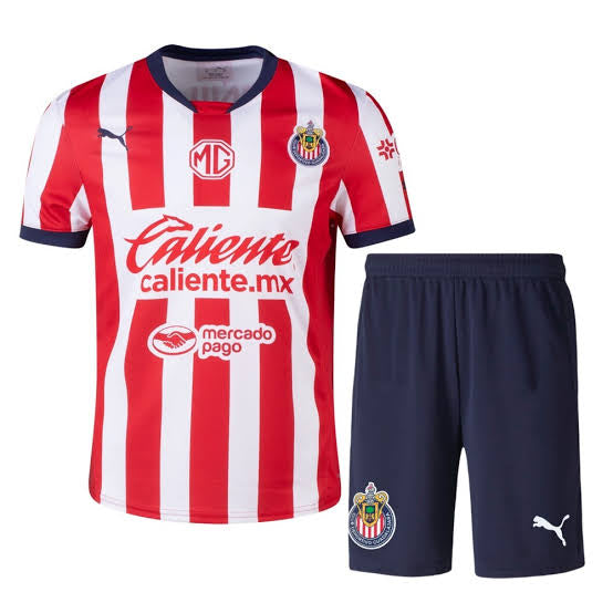 Camiseta e Pantalones Cortos para Niños  Chivas de Guadalajara Home 24/25