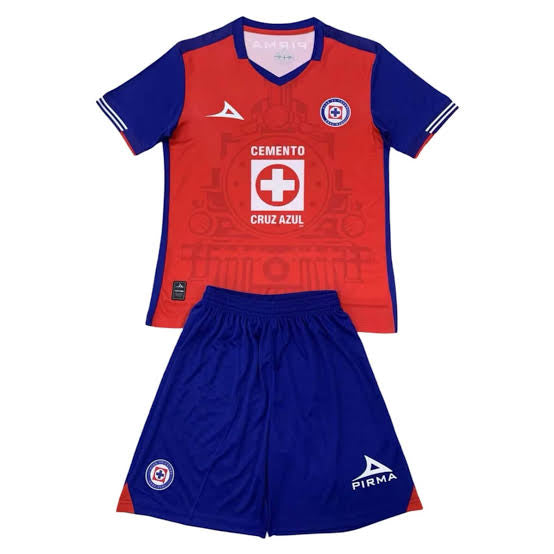 Camiseta e Pantalones Cortos para Niños Cruz Azul Third 24/25