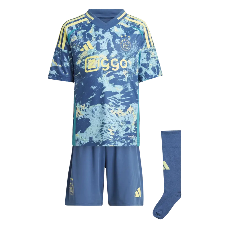 Camiseta y Pantalones Cortos para Niños Ajax Away 24/25 - Con Medias