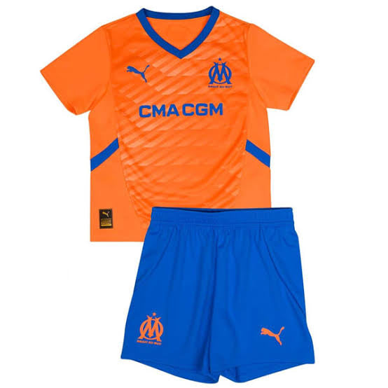 Camiseta y Pantalones Cortos para Niños Olympique de Marseille Third 24/25