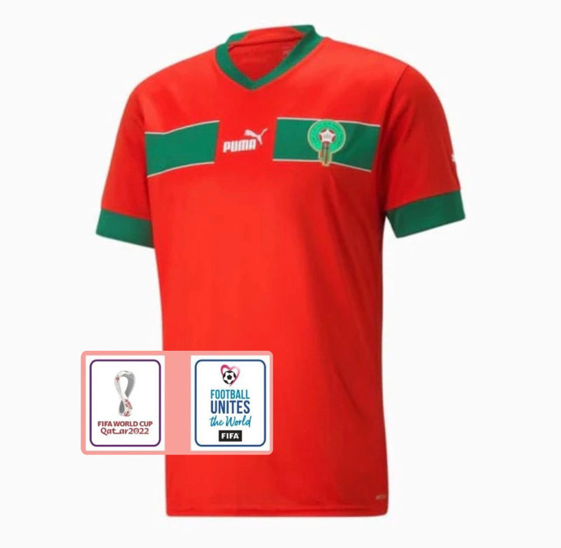 Camiseta Marruecos I 22/23 - Parche Copa Del Mundo