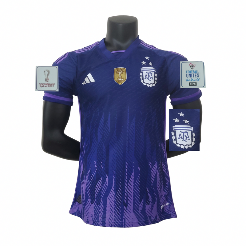 Camiseta Argentina II Jugador 22/23 - Parche Copa Del Mundo/Campeón