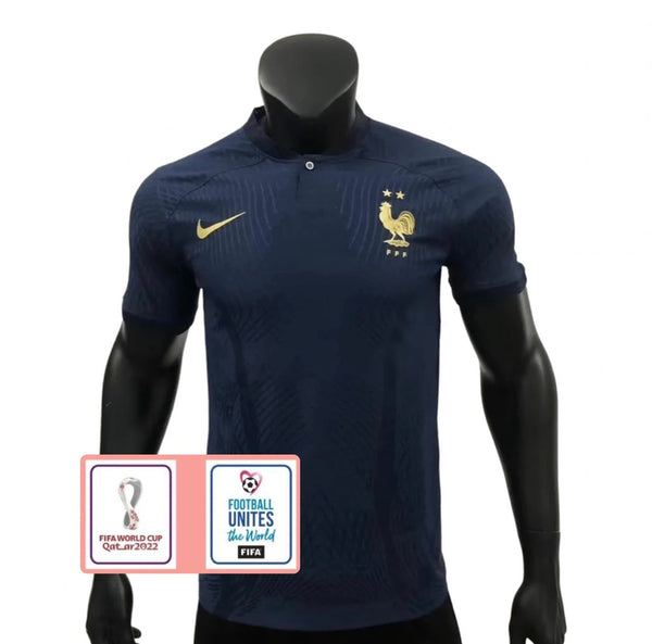 Camiseta Francia I 2022 Versión Jugador - Parche Copa Del Mundo