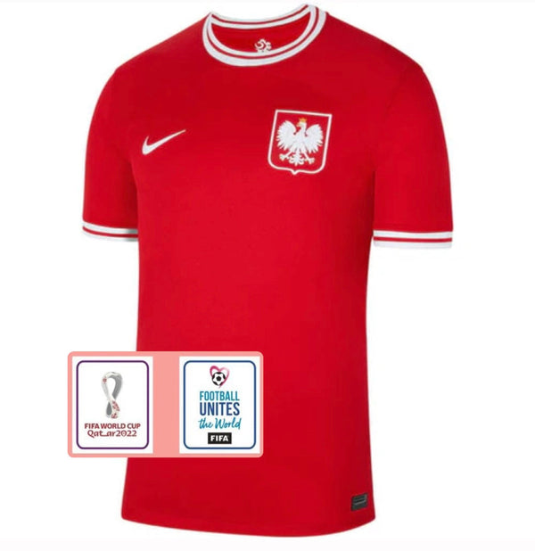 Camiseta Polonia II 2022 - Con Parche Copa Del Mundo