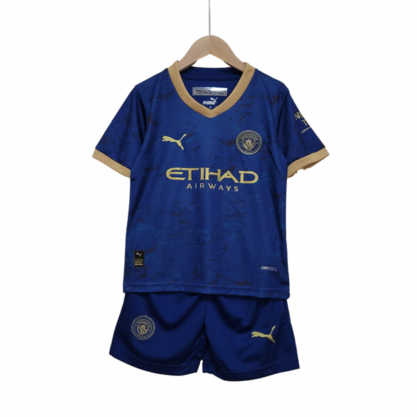 Camiseta y Pantalón Corto Niño Manchester City 2023 - Azul