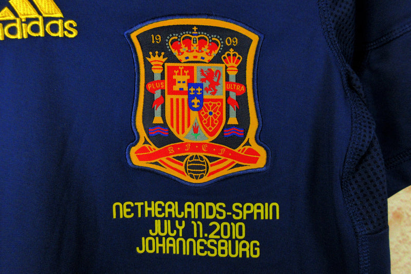 Camiseta Retro España 2010 Segunda Equipación Azul Marino