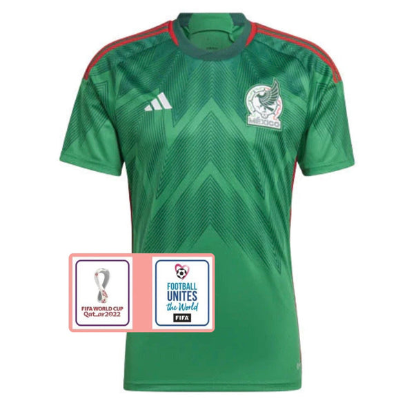 Camiseta México Selección I 22/23 Verde - Parche Copa Del Mundo