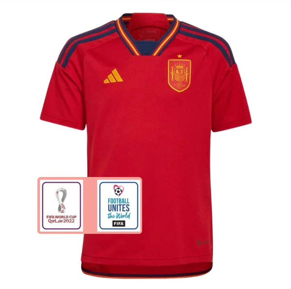 Camiseta España Home 2022 - Con Parche Copa Del Mundo