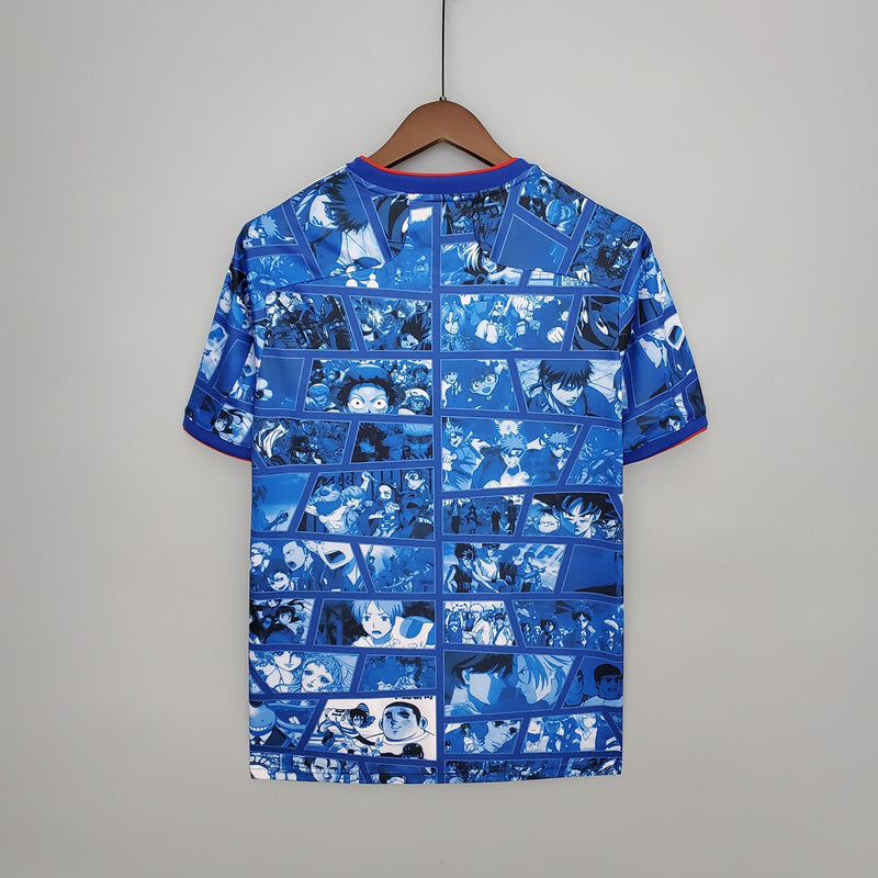 Camiseta Japon Anime 21/22 Hombre Azul