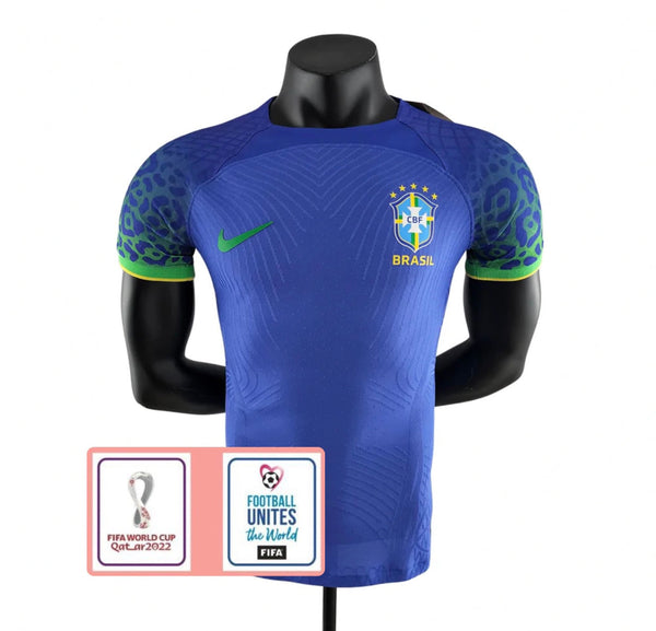 Camiseta Brasil II Jugador - 22/23 - Parche Copa Del Mundo