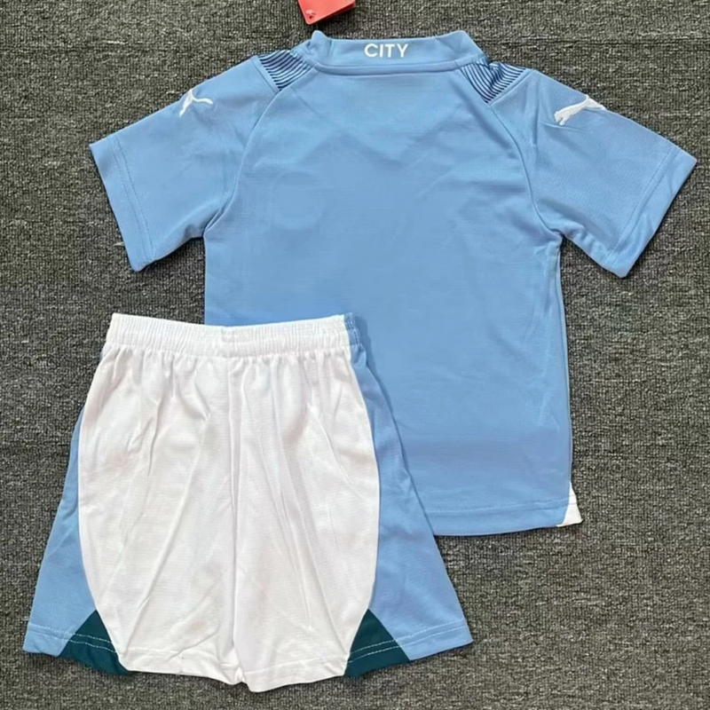 Camisa e Pantalones Cortos para Niños Manchester City Home 23/24